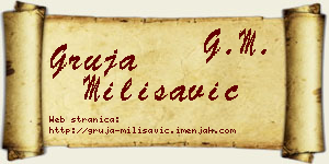 Gruja Milisavić vizit kartica